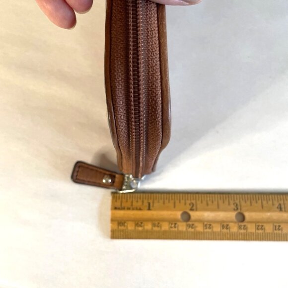 Fossil Key-Per Coated Canvas Floral Zip-Around Wallet w/ Card Slots & ID Window - Picture 11 of 12